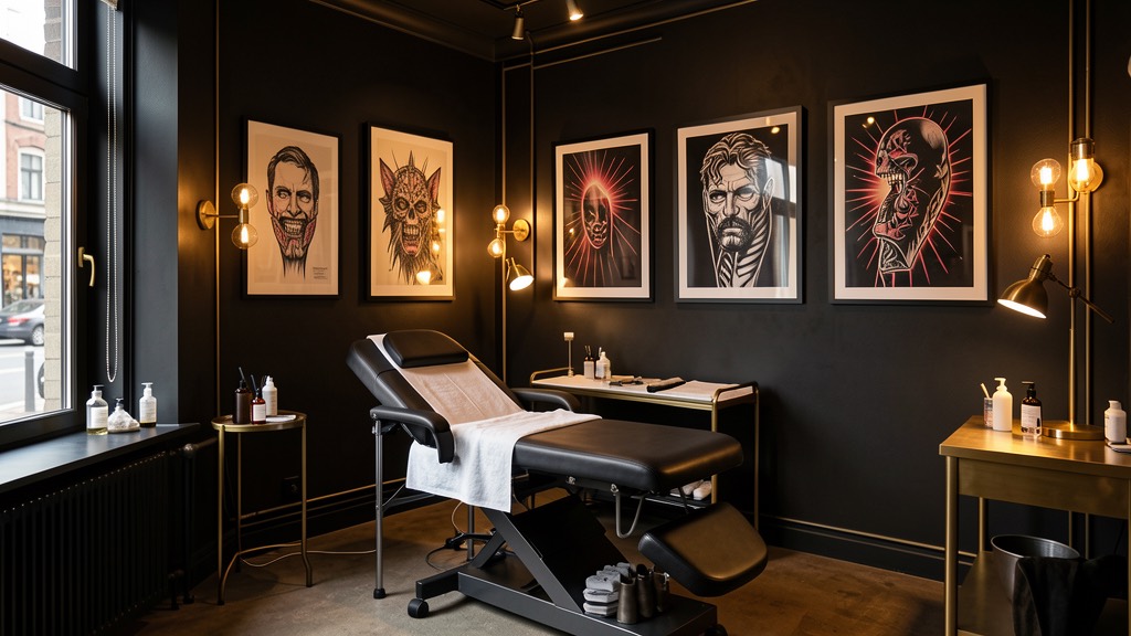 Innenraum eines hochwertigen Tattoo-Studios